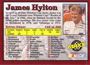 1992 Maxx (Red) #48 James Hylton Back