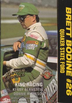 1994 Action Packed #132 Brett Bodine's Car Back