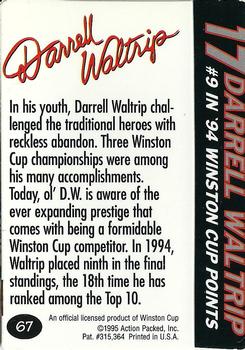 1995 Action Packed Winston Cup Preview #67 Darrell Waltrip Back