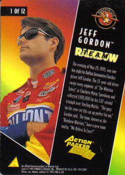 1995 Action Packed Winston Cup Country - Team Rainbow #1 Jeff Gordon Back