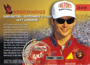 1995 Pinnacle Zenith - Winston Winner #23 Jeff Gordon Back