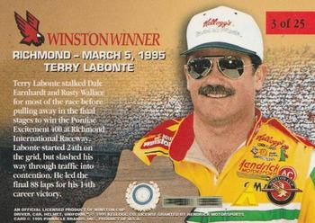 1995 Pinnacle Zenith - Winston Winner #3 Terry Labonte Back