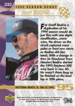 1995 Upper Deck #233 Geoff Bodine Back