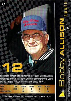 1996 Action Packed Credentials #77 Bobby Allison Back