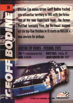 1996 Finish Line #59 Geoff Bodine Back