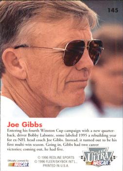 1996 Ultra #145 Joe Gibbs Back