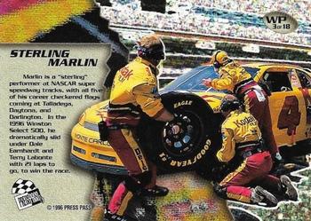 1996 Press Pass VIP - War Paint #WP3 Sterling Marlin's Car Back