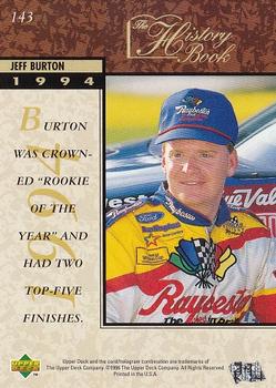 1996 Upper Deck #143 Jeff Burton Back