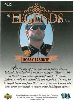 1996 Upper Deck Road to the Cup - Racing Legends Collection #RL12 Bobby Labonte Back