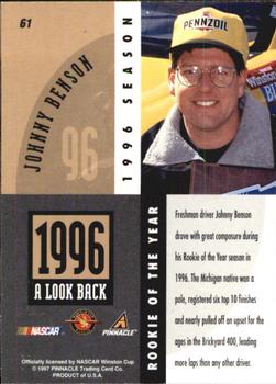1997 Action Packed #61 Johnny Benson Back