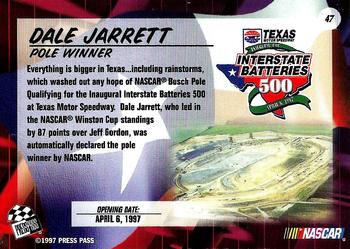 1997 Press Pass VIP #47 Dale Jarrett Back