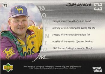 1997 Upper Deck Victory Circle #73 Jimmy Spencer Back