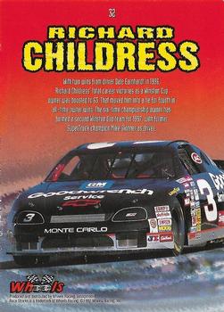 1997 Wheels Race Sharks - Great White #32 Richard Childress Back