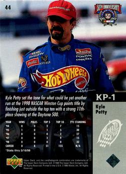 1998 Upper Deck Road to the Cup #44 Kyle Petty Back