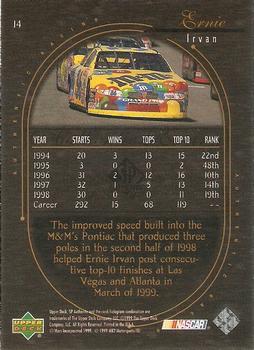 1999 SP Authentic #14 Ernie Irvan Back