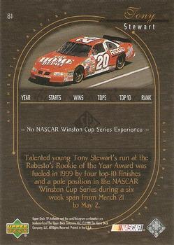 1999 SP Authentic #81 Tony Stewart Back