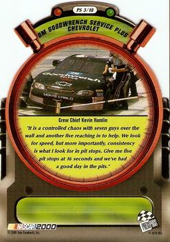 2000 Press Pass - Pit Stop #PS 3 Dale Earnhardt's Car Back