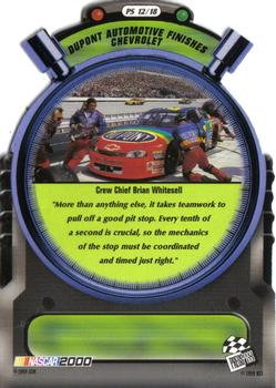 2000 Press Pass - Pit Stop #PS 12 Jeff Gordon's Car Back
