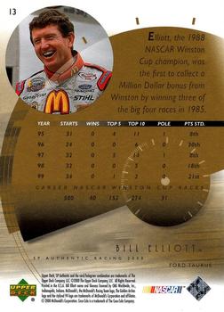 2000 SP Authentic #13 Bill Elliott Back