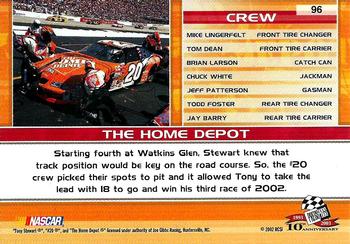 2003 Press Pass #96 Tony Stewart's Car Back