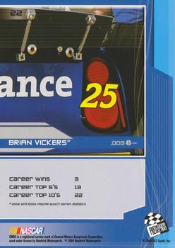 2004 Press Pass Stealth #22 Brian Vickers Back