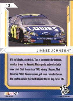 2006 Press Pass Stealth #13 Jimmie Johnson Back