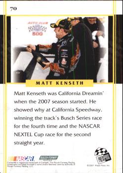 2007 Press Pass VIP #70 Matt Kenseth California Back