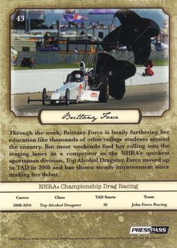 2010 Press Pass Legends - Solo #43 Brittany Force Back
