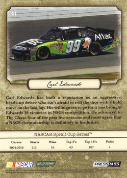 2010 Press Pass Legends - Red #41 Carl Edwards Back