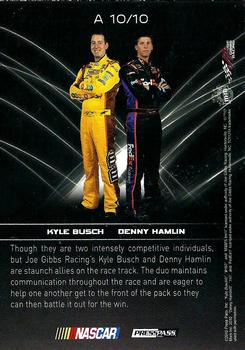 2010 Press Pass Premium - Allies #A 10 Kyle Busch / Denny Hamlin Back