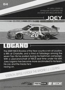 2010 Press Pass Stealth - Black and White #84 Joey Logano Back