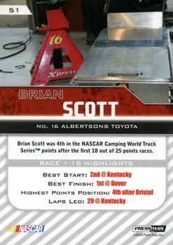 2010 Press Pass - Purple #51 Brian Scott Back