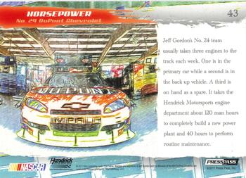 2011 Press Pass Eclipse - Purple #43 Jeff Gordon's Car Back