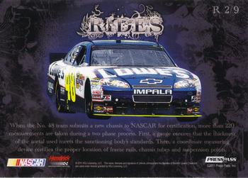 2011 Press Pass Eclipse - Rides #R 2 Jimmie Johnson's Car Back