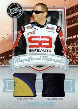 2011 Press Pass Fanfare - Magnificent Materials Dual Swatches #MM-JS Johnny Sauter Front