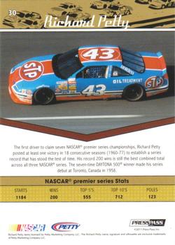 2011 Press Pass Legends - Purple #30 Richard Petty Back