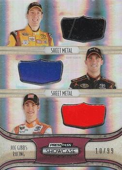 2011 Press Pass Showcase - Classic Collections Sheet Metal #CCM-JGR Kyle Busch / Denny Hamlin / Joey Logano Front