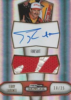 2011 Press Pass Showcase - Prized Pieces Firesuit Ink #PPI-TL Terry Labonte Front