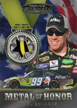2011 Press Pass Stealth - Metal of Honor- Gold Medal #MH-CE Carl Edwards Front