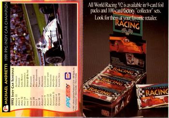 1992 All World Indy #P Michael Andretti Back