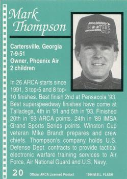 1994 Langenberg ARCA/Flash #20 Mark Thompson Back