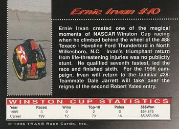 1996 Traks Review & Preview - Red #10 Ernie Irvan Back