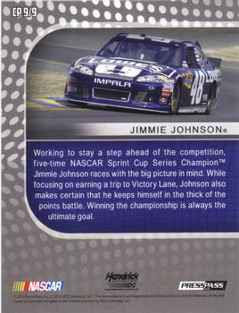 2013 Press Pass - Cool Persistence #CP 9 Jimmie Johnson Back