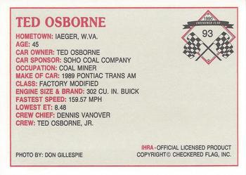 1990 Checkered Flag IHRA #93 Ted Osborne Back