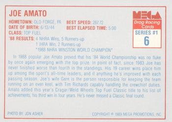 1989 Mega Drag #6 Joe Amato Back