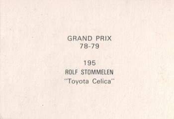 1978-79 Grand Prix  #195 Rolf Stommelen Back