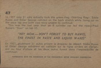 1960 Parkhurst Hawes Wax Indianapolis Speedway Winners (V338-2) #47 Main Gate of Indianapolis Motor Speedway Back