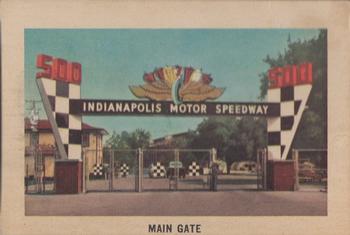 1960 Parkhurst Hawes Wax Indianapolis Speedway Winners (V338-2) #47 Main Gate of Indianapolis Motor Speedway Front