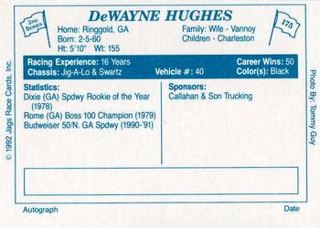 1992 JAGS #175 Dewayne Hughes Back