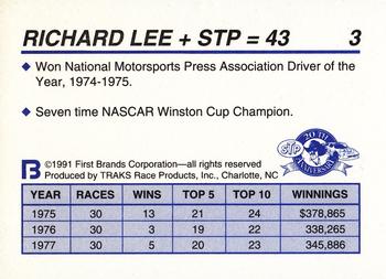 1991 STP Richard Petty #3 Richard Petty Back